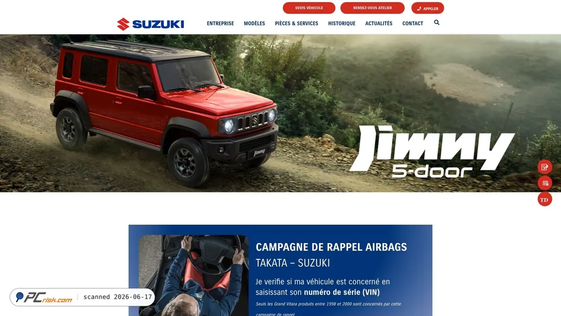 Screenshot of suzuki.tn