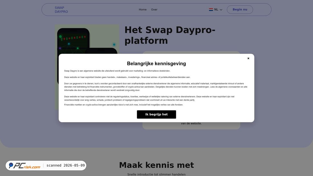 Screenshot di swapdaypro-nl.live