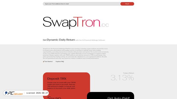Capture d’écran de swaptron.cc