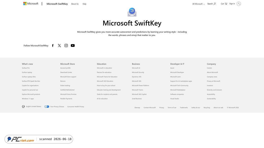 Screenshot of swiftkey.com