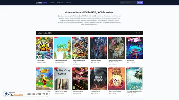 Captura de ecrã de switch-rom.com