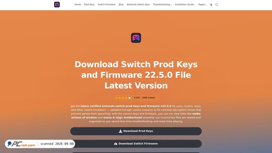 Capture d’écran de switchkeys.io