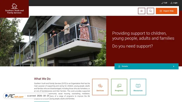 syfs.org.au screenshot