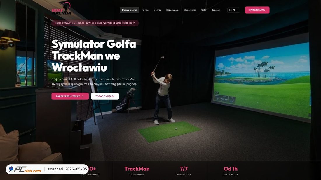 Screenshot of symulatorgolfawroclaw.pl