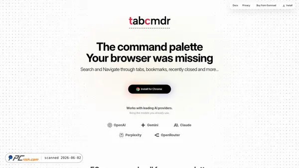 tabcmdr.com screenshot