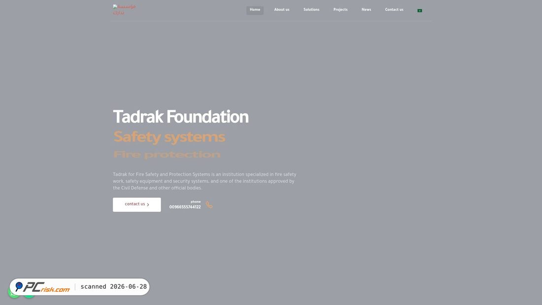 Screenshot of tadark.com.sa
