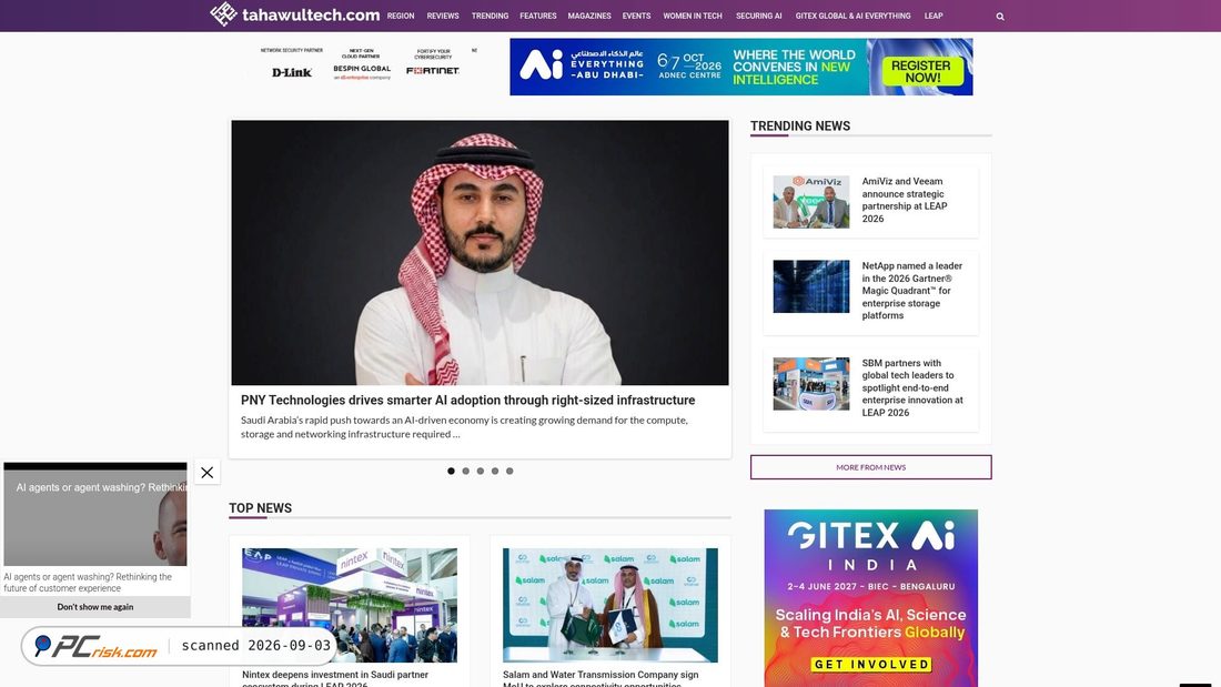 Capture d’écran de tahawultech.com