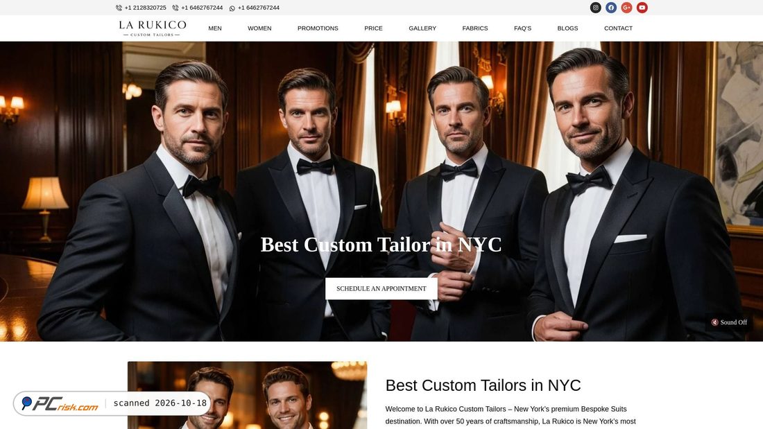 Captura de ecrã de tailor.com