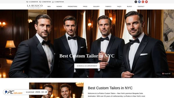 Captura de ecrã de tailor.com