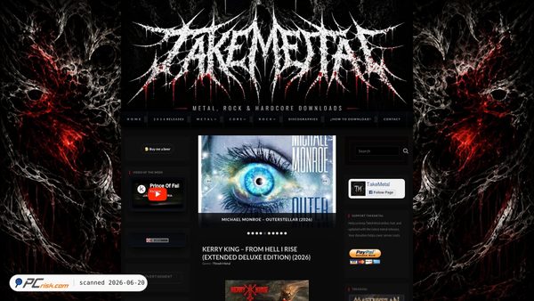 takemetal.org screenshot
