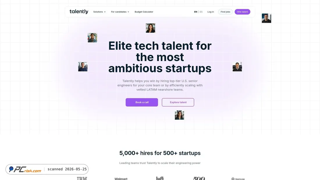 Screenshot of talently.tech