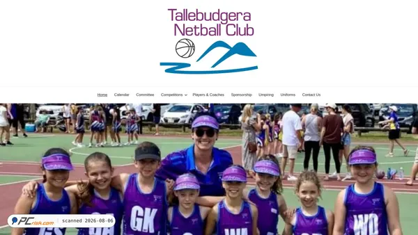 tallebudgeranetball.org screenshot