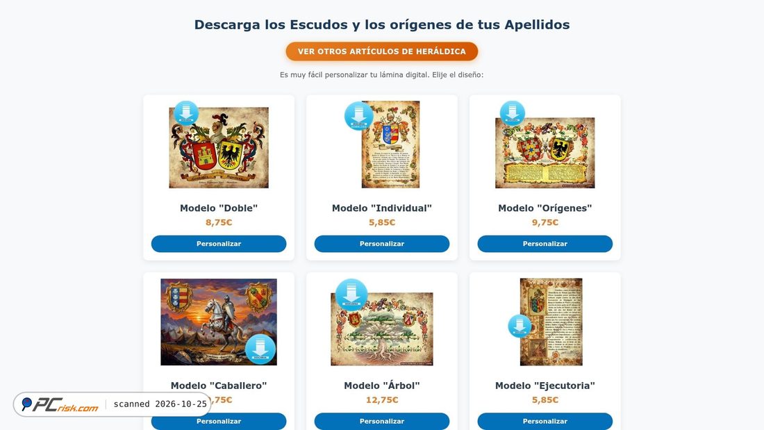 Screenshot of tallerdeheraldica.com