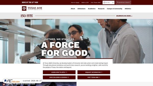 tamu.edu screenshot