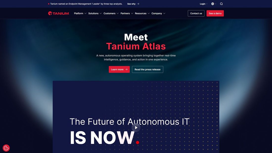 Screenshot von tanium.com