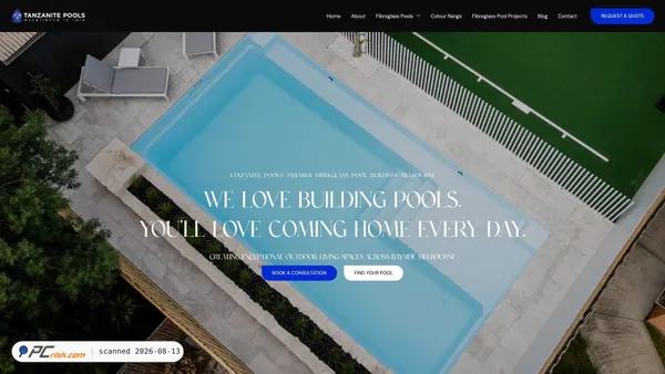 tanzanitepools.com.au screenshot
