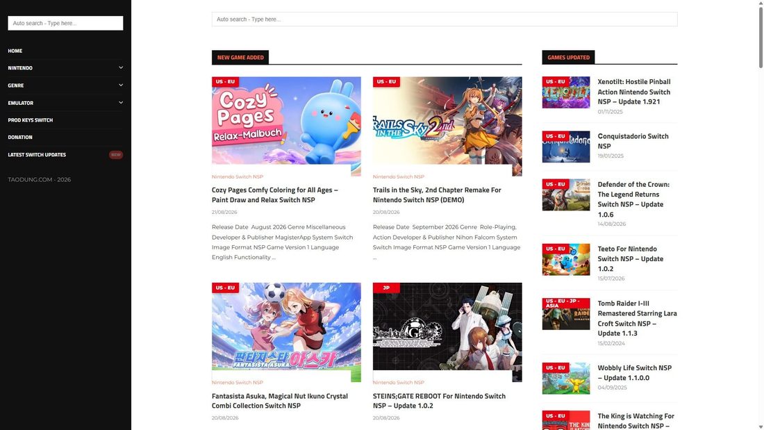 Screenshot von taodung.com