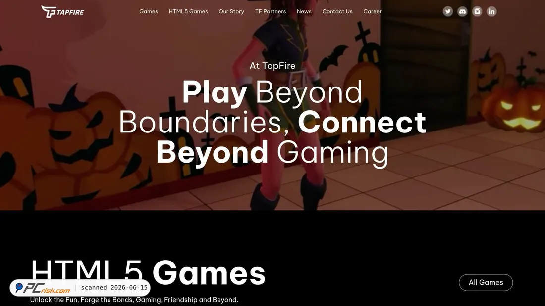 Screenshot of tapfire.io