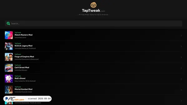 Zrzut ekranu taptweak.com