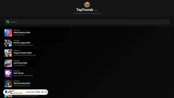 taptweak.com screenshot