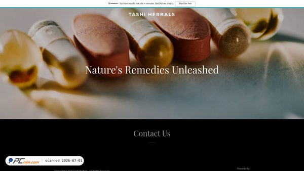 tashiherbals.com screenshot