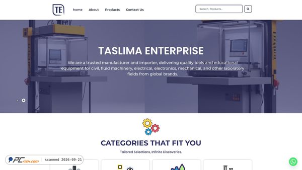 taslimaenterprise.com screenshot