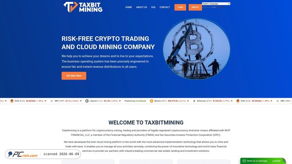 taxbitmining.cc screenshot