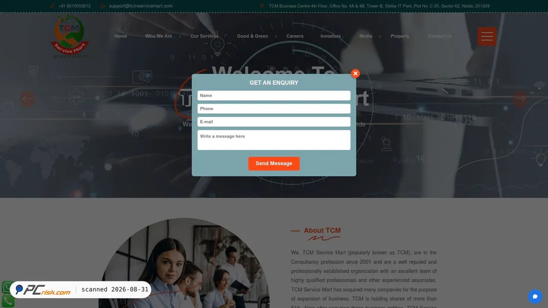 Screenshot of tcmservicemart.com