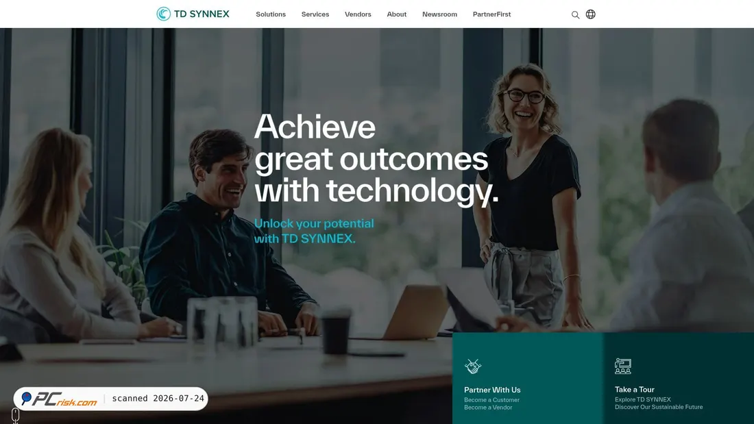 Screenshot of tdsynnex.com