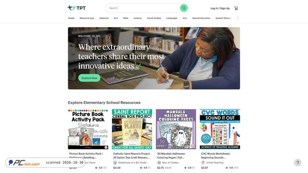 Screenshot di teacherspayteachers.com
