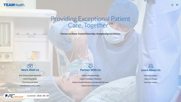 teamhealth.com screenshot