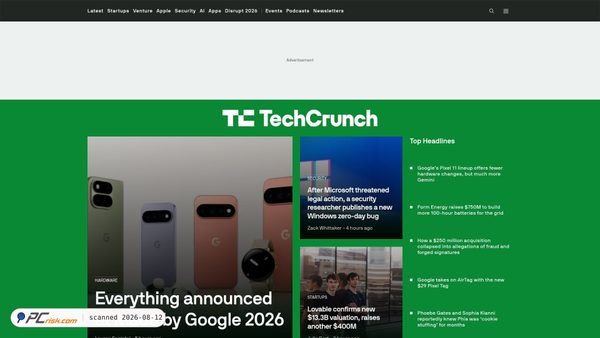 techcrunch.com screenshot