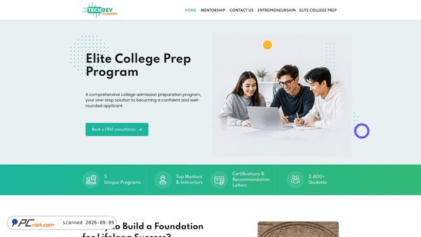 Captura de ecrã de techdevacademy.com