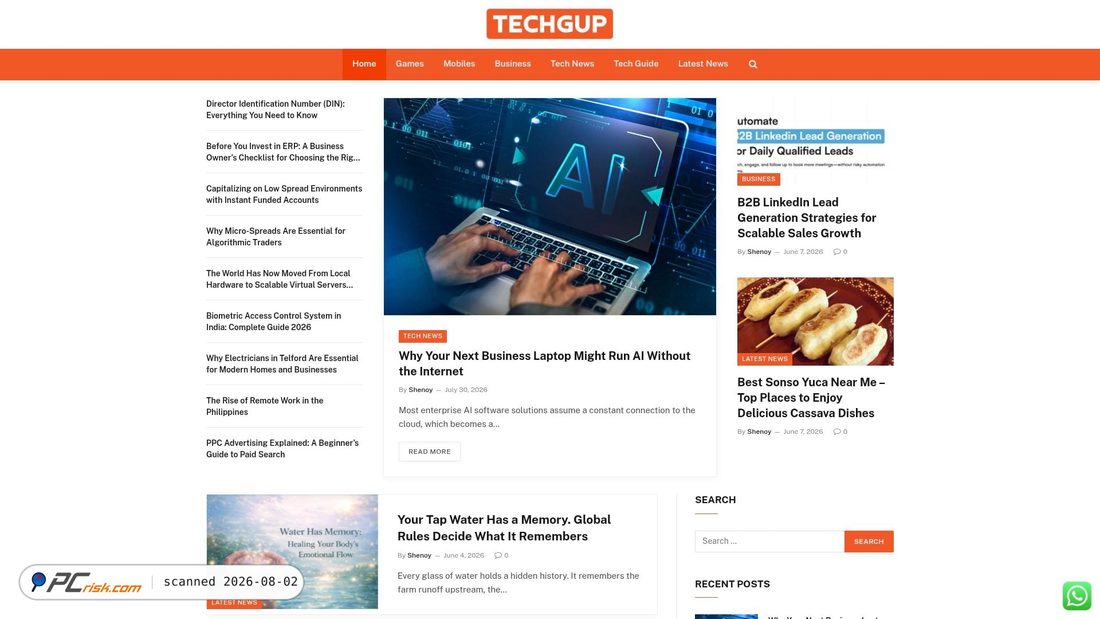 Screenshot of techgup.org