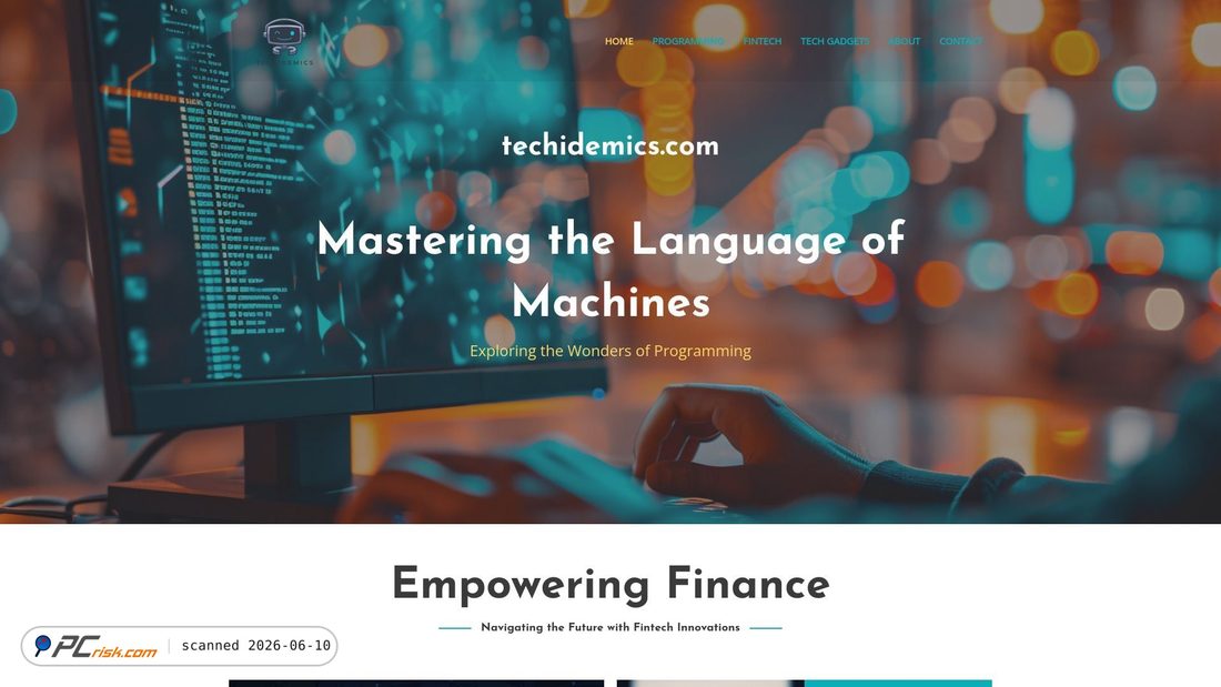 Screenshot of techidemics.com