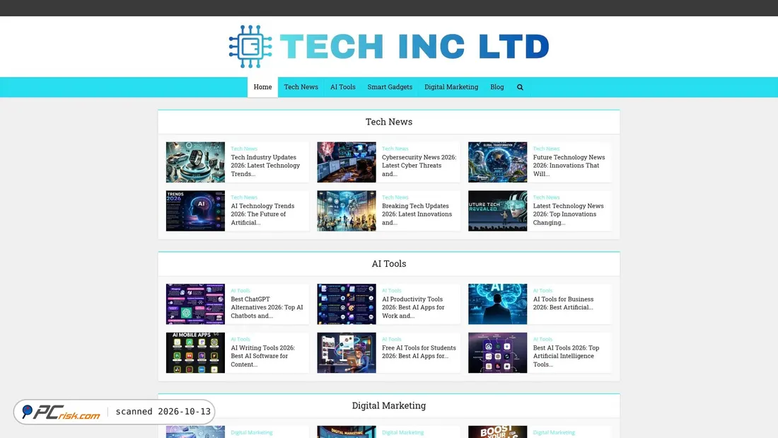 Screenshot of techincltd.com