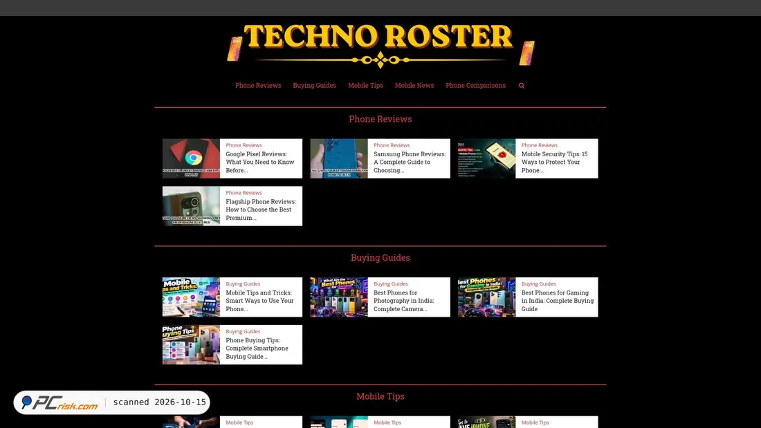 Zrzut ekranu technoroster.com