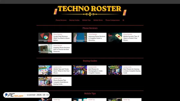 Screenshot di technoroster.com