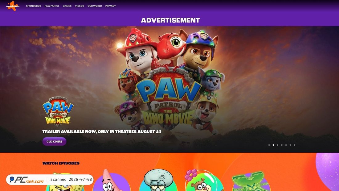 Screenshot of teennick.com