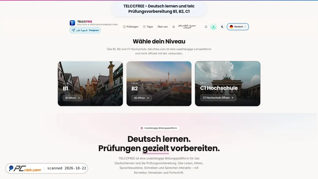 Screenshot of telccfree.com