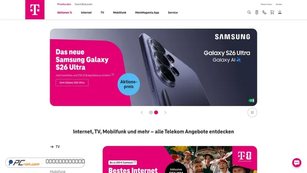 telekom.de Screenshot