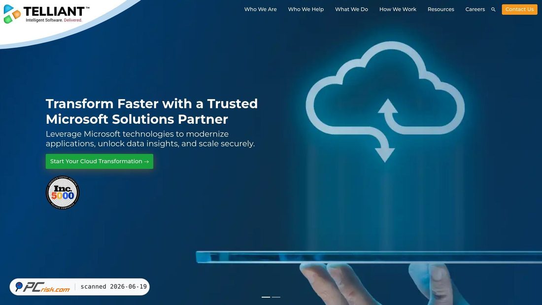 Screenshot of telliant.com