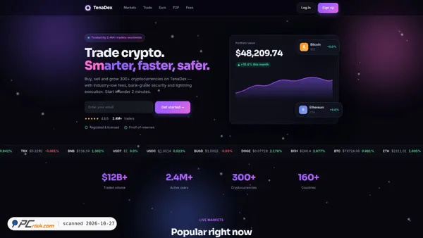 tenadex.com screenshot