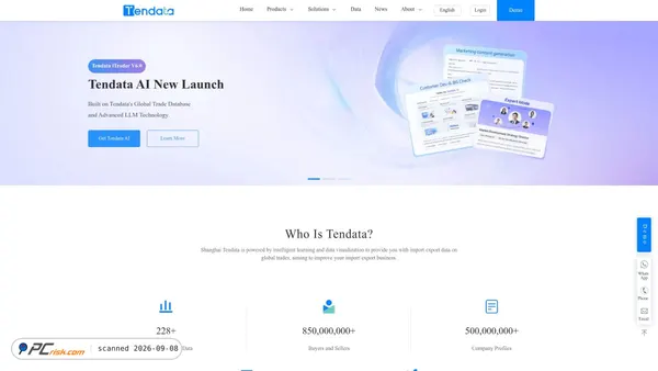 Zrzut ekranu tendata.com