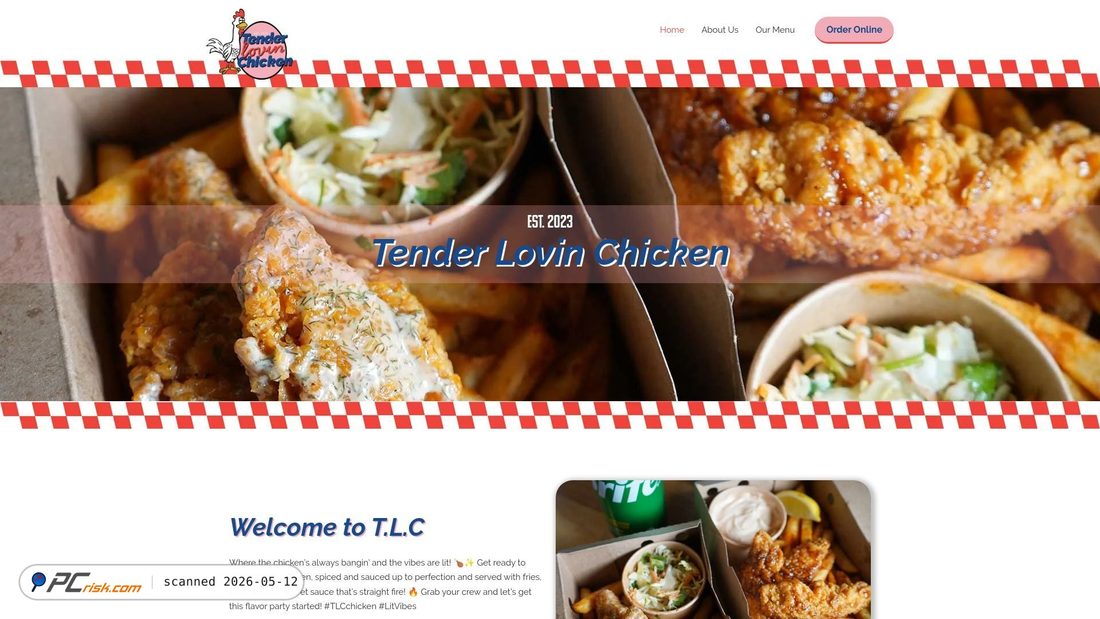 Screenshot of tenderlovinchicken.ca