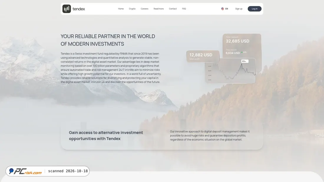 Captura de ecrã de tendex-capital.com