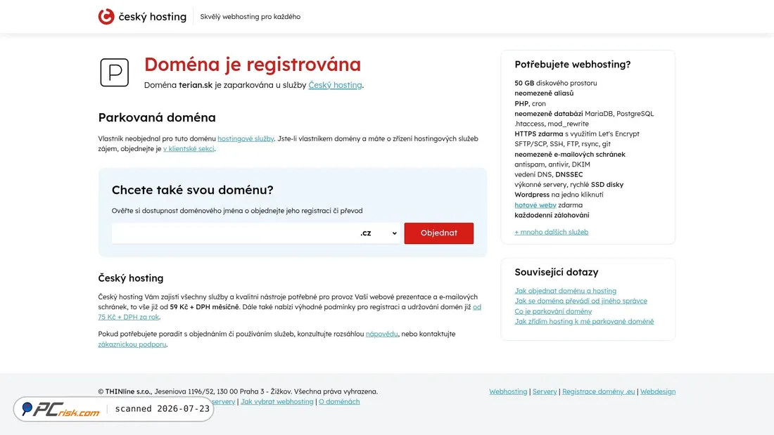 Screenshot of terian.sk