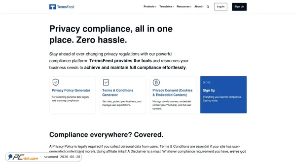 termsfeed.com screenshot
