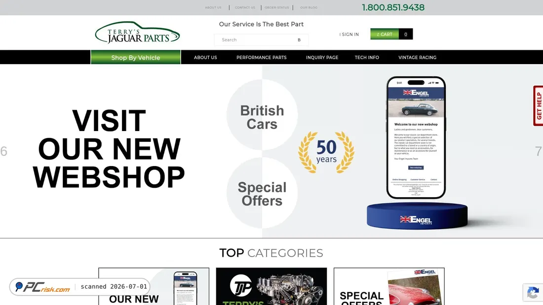 Screenshot of terrysjag.com
