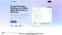 Captura de ecrã de testingbot.com